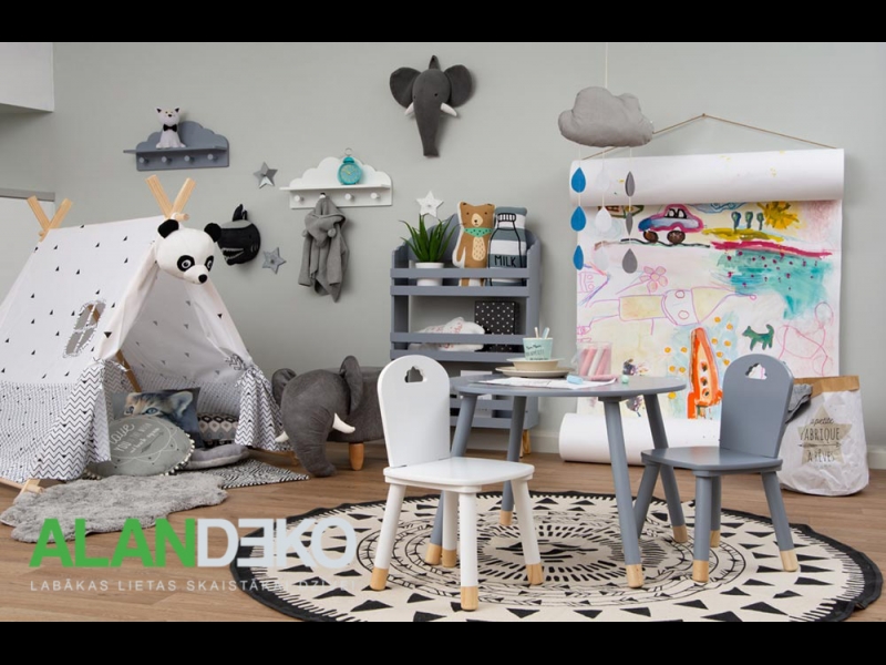 ALANDEKO apaļi paklāji krēsli bērniem bērnu galdiņi bērnu teltis grīdas plaukti