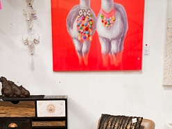 ALANDEKO atpūtas krēsli spilveni sienas gleznas kafijas galdiņi