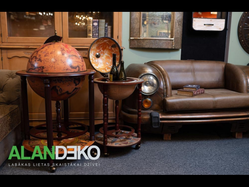 ALANDEKO bāra globusi bāra aksesuāri uzglabāšana ādas dīvāns