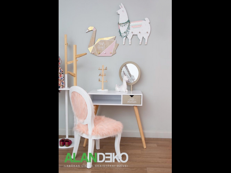 ALANDEKO bērnu istabas iekārtojums koka bērnu mēbeles rotaslietu turētājs galda spogulis drēbju statīvs