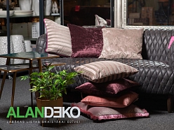 ALANDEKO dekoratīvas spilvendrānas puķu podiņi interjera aksesuāri ādas mēbeles