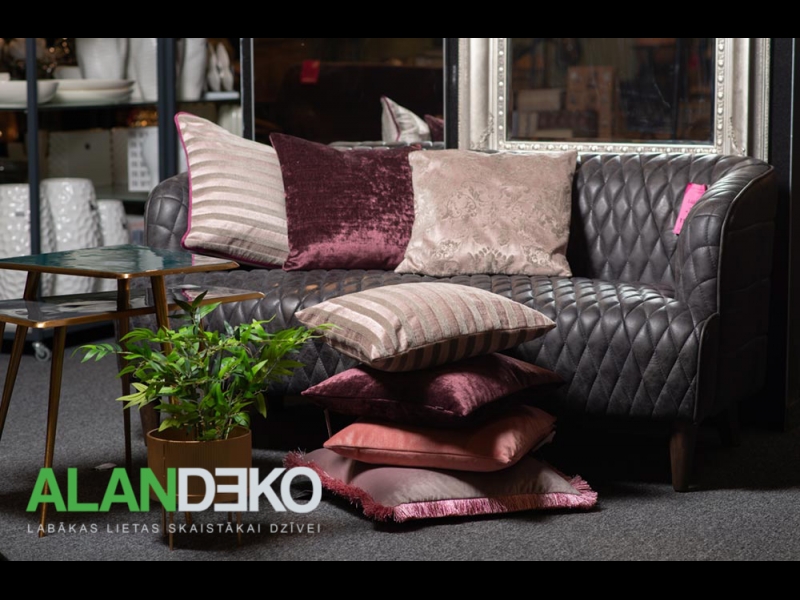 ALANDEKO dekoratīvas spilvendrānas puķu podiņi interjera aksesuāri ādas mēbeles