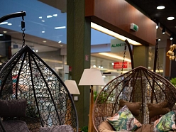 ALANDEKO dārza mēbeles šūpuļkrēsli koka galdi