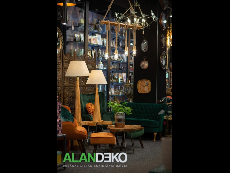 ALANDEKO griestu lampas koka galda lampa grīdas lampa koka izgriezuma galdiņš unikāla dizaina galds