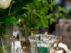 ALANDEKO kristāla glāzes zelta trauki galda noformējums kokteiļu glāzes šampanieša glāzes pusdienu trauki