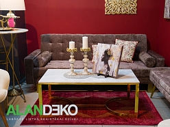 ALANDEKO marmora mēbeles svečturi izvelkamie dīvāni