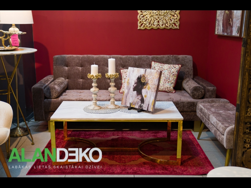 ALANDEKO marmora mēbeles svečturi izvelkamie dīvāni