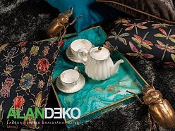 ALANDEKO oriģināli interjera dekori marmora dizaina paplātes