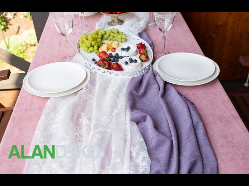 ALANDEKO servēšanas paplātes ēdienu trauki dekoratīvs tekstils stikla glāzes