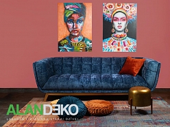 ALANDEKO sienu dekori gleznas mīkstās mēbeles samta dīvāns