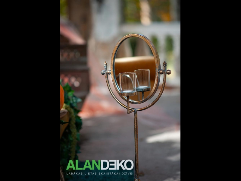 ALANDEKO svečtura statīvs spogulis interjera priekšmeti