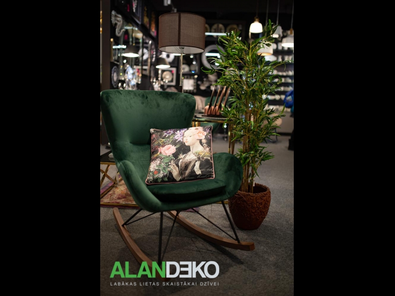 ALANDEKO šūpuļkrēsls mēbeles viesistabai samta krēsls spilvendrānas