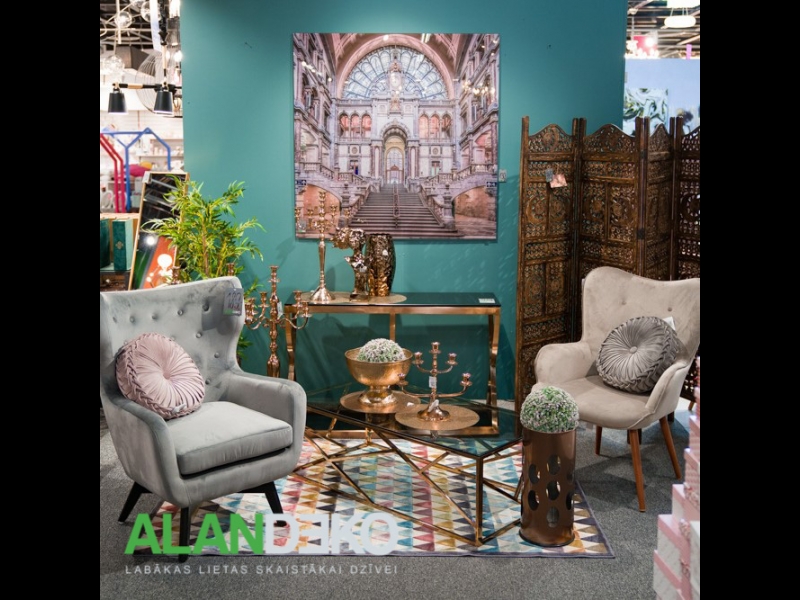 ALANDEKO viesistaba atpūtas krēsli dekoratīvi trauki