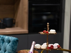 ALANDEKO vīna dzesētājs ledus spainis trīsstāvīga servēšanas paplāte sānu galdiņš