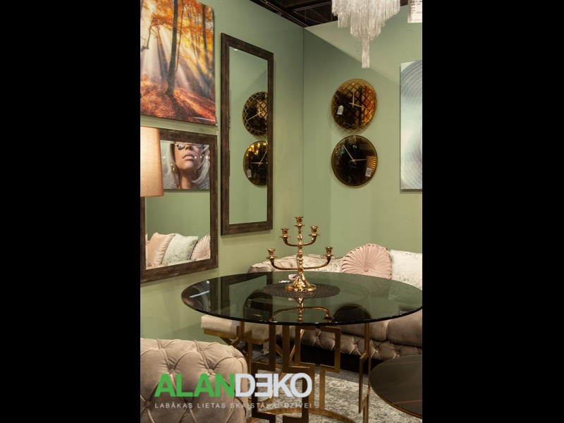 ALANDEKO žuburu svečturis stikla galds sienas spogulis stikla gleznas sienas pulksteņi