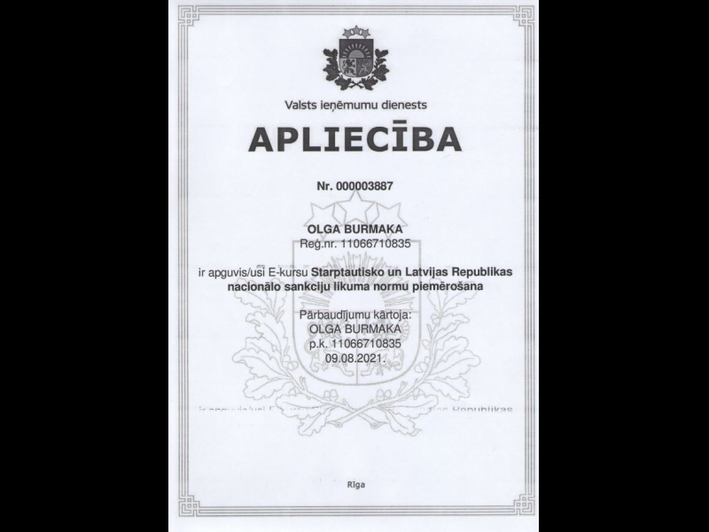 Valsts ieņēmumu dienesta apliecība (2)