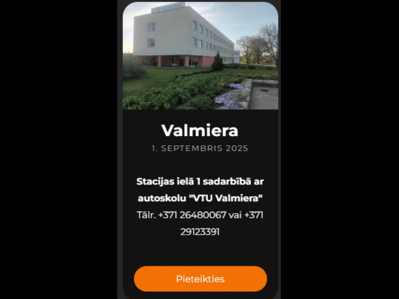 ADR autovadītāju kursi Valmierā