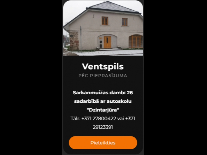 ADR autovadītāju kursi Ventspilī