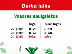 DEPO darba laiks Vasaras saulgriežos