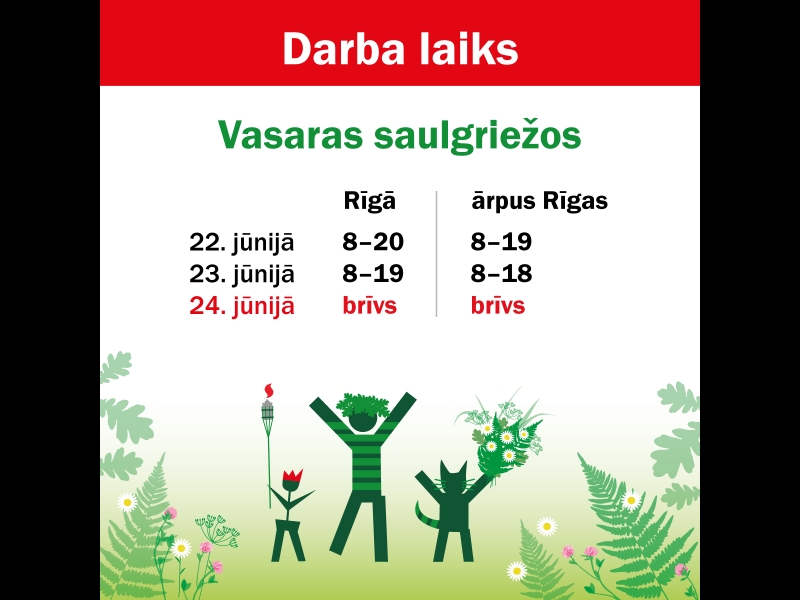 DEPO darba laiks Vasaras saulgriežos