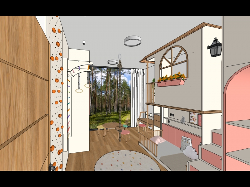 Koka Telpa, Bērnistabas interjera dizains