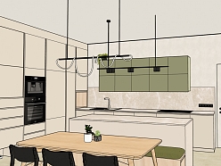 Virtuves interjera dizains