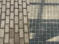 Bruģa augstspiediena mazgāšana