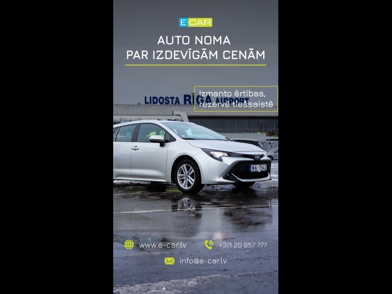 Automašīnu noma Rīgā pie lidostas