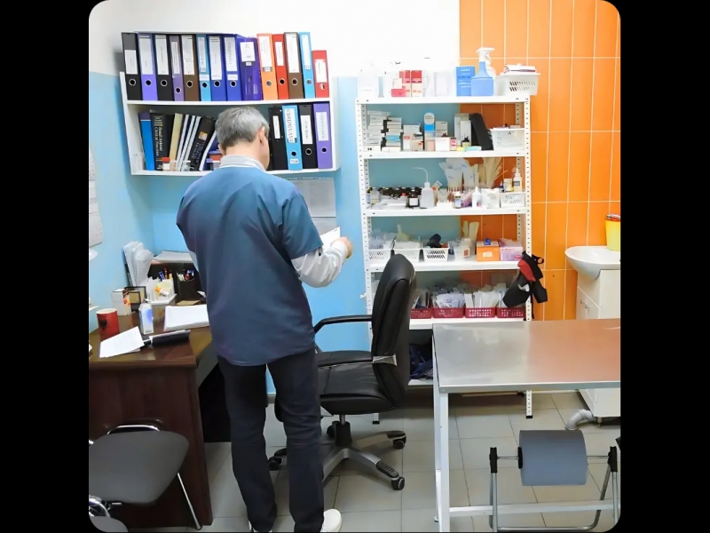 Veterinārārsts kabinetā