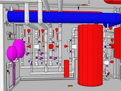 Inženiertīklu mezglu un tehnisko telpu 3D vizualizācija