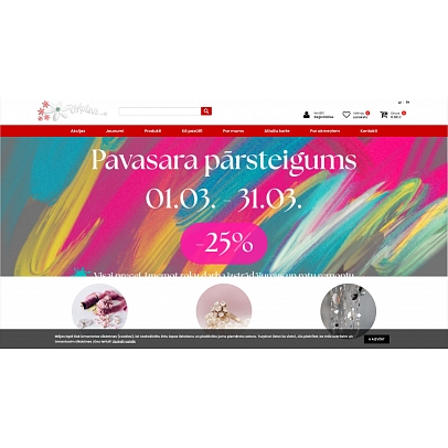 Rokdarbu materiālu veikals - bāze Pērļotava