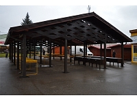 Pabeigti Limbažu tirgus paviljona izbūves darbi Pasta ielā 2. Foto: Limbazi.lv