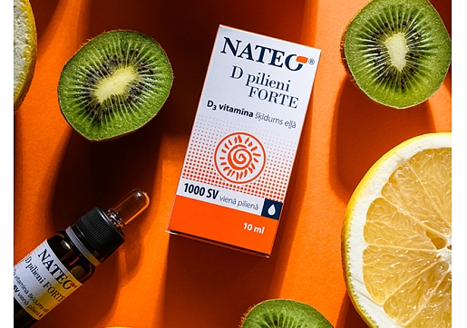 NATEO D Forte – D vitamīna pilieni jebkuram vecumam