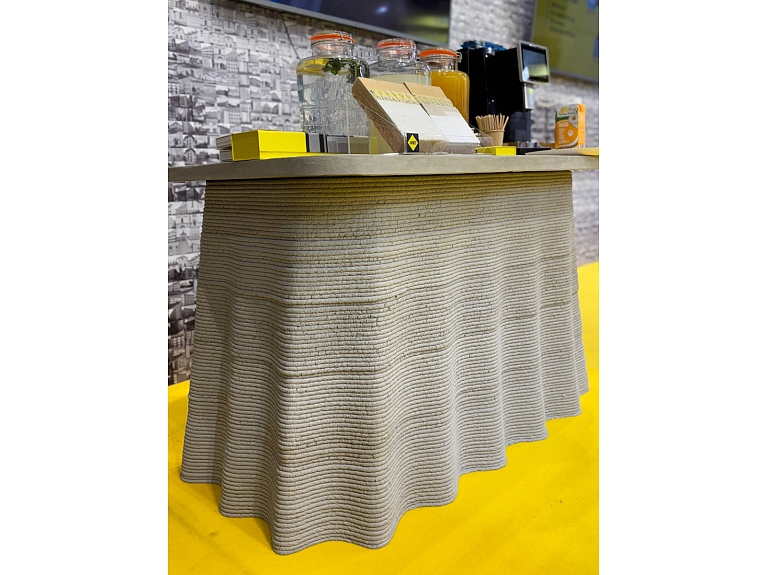 3D betona drukas piemērs. Foto Autors: Rīgas Tehniskā Universitāte