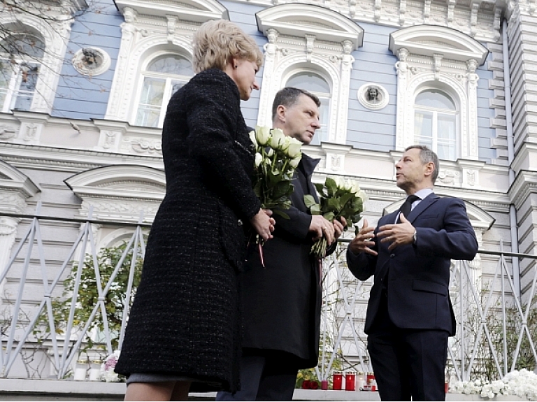 Terorisma un draudu līmenis Latvijā nav mainījies un joprojām ir zems, sestdien, 14.novembrī, pēc Nacionālās drošības padomes sēdes sacīja Valsts prezidents Raimonds Vējonis. Foto: Toms Kalniņš/ Latvijas Valsts prezidents kanceleja
