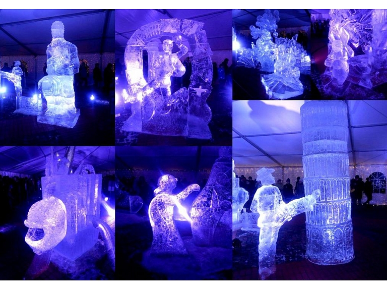 Jelgavā norisinājās 18.starptautiskais ledus skulptūru festivāls.