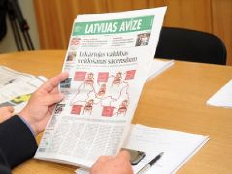 LŽA: Spiediens uz "Latvijas Avīzes" izveidotāju parāda mediju īpašnieku attieksmi pret redakcionālo neatkarību