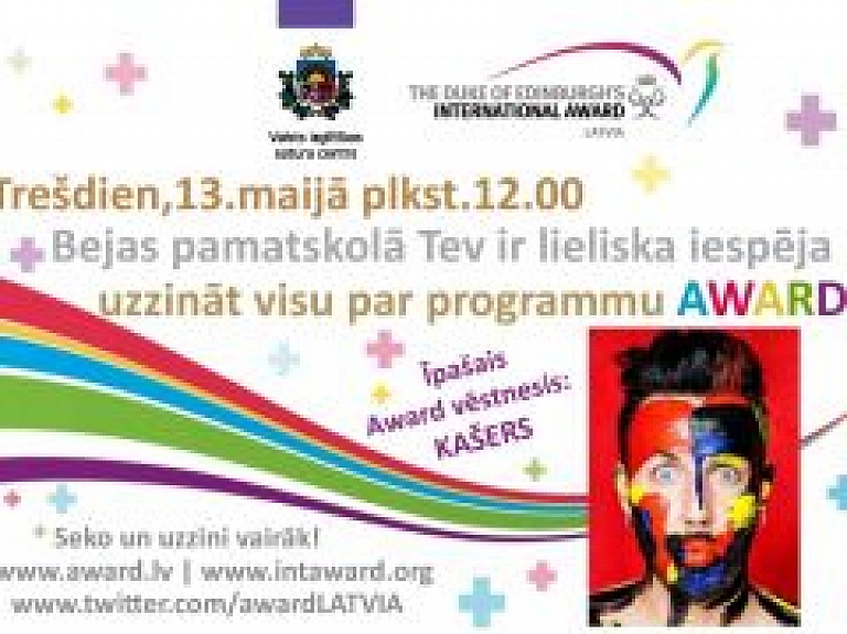 Bejas pamatskolā notiks pasākums "Award diena"