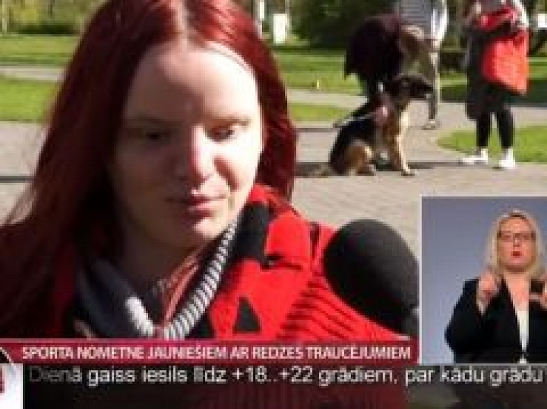 Sporta nometne jauniešiem ar redzes traucējumiem