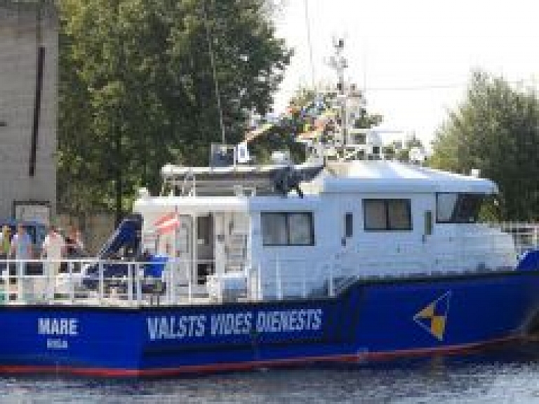 Jaunais Valsts vides dienesta kuģis "Mare" sāk zvejas kontroli un vides monitoringu jūrā