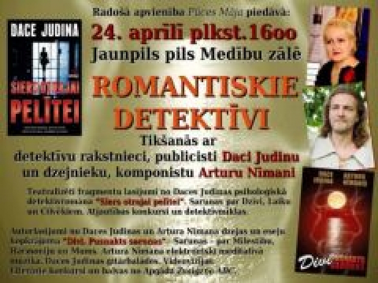 Jaunpils pilī notiks pasākums "Romantiskie detektīvi"