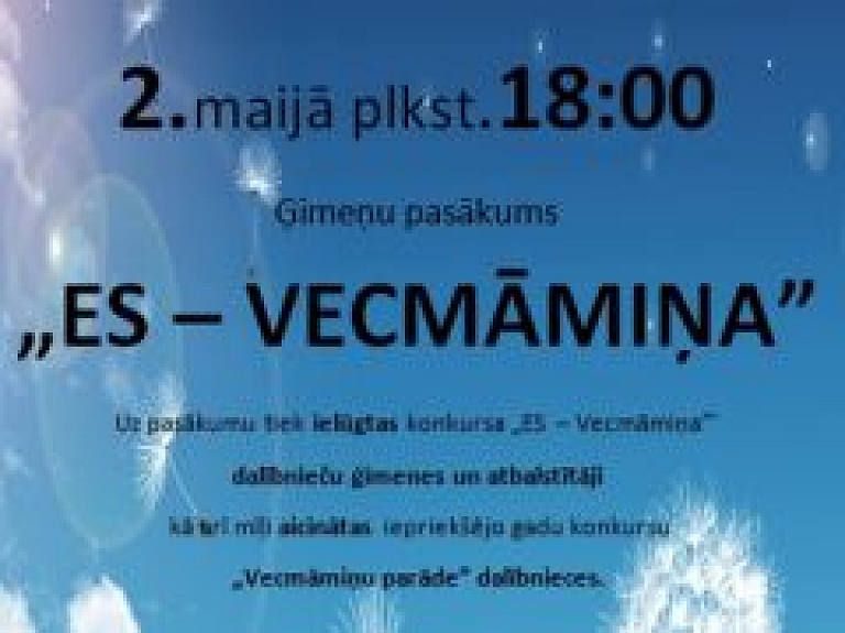 Daudzevā notiks pasākums "Es - vecmāmiņa"