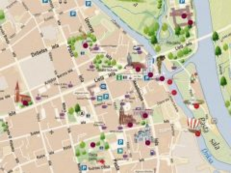 Tūrisma informācijas centrā pieejama interaktīva Jelgavas pilsētas un apkārtnes karte