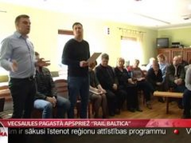 Vecsaules pagastā apspriež "Rail Baltica"