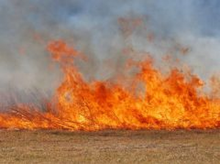 Daugavpils novadā degusi kūla 60 hektāru platībā