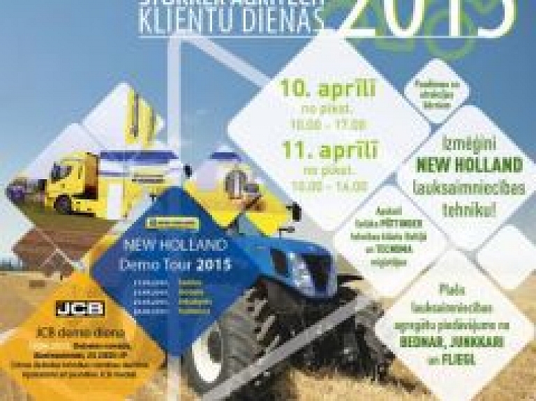 Jelgavā varēs apskatīt un izmēģināt lauksaimniecības tehniku