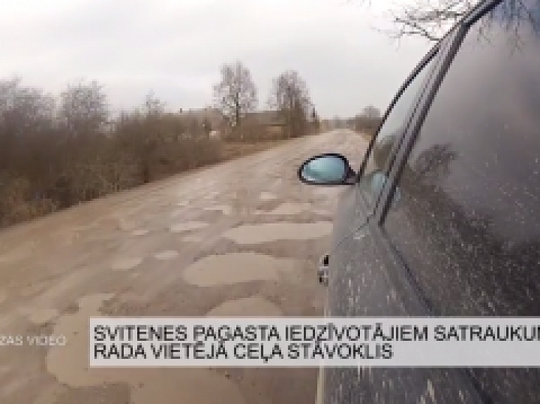 Latgales Reģionālā TV: Svitenes pagasta iedzīvotājiem satraukumu rada vietējā ceļa stāvoklis