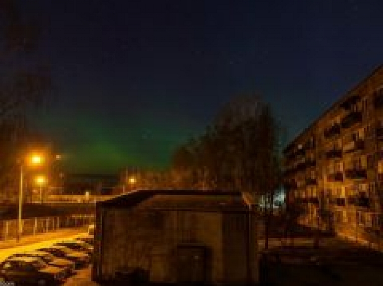 Arī Jelgavā naktī fiksēta ziemeļblāzma