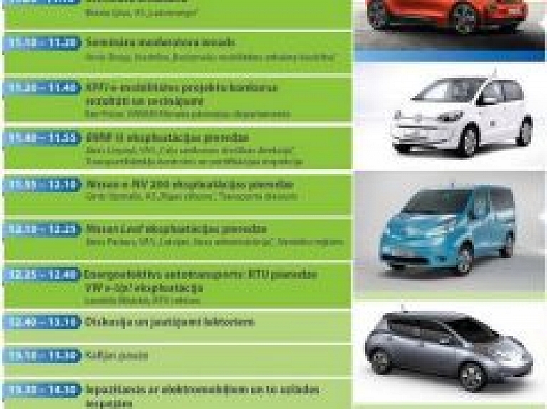 Notiks bezmaksas seminārs par elektromobiļiem