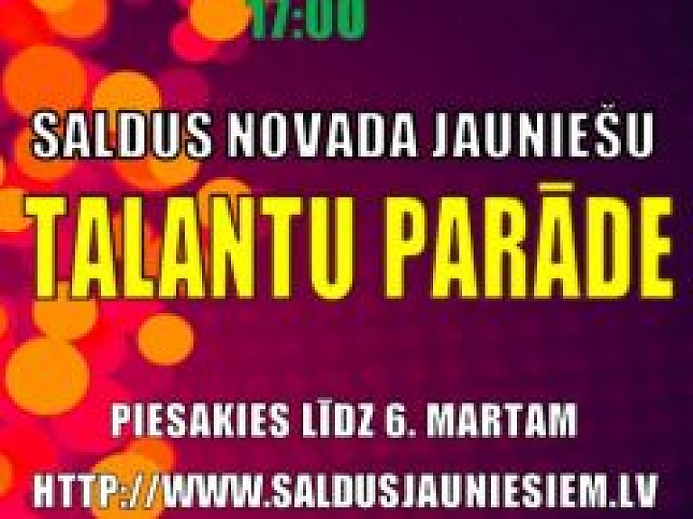 Vērtēs saldus novada jauniešu talantus